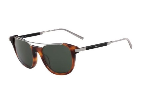 Salvatore Ferragamo SF160S 214 Havana/Silver/Dark Green