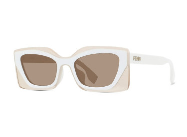 Fendi FE40034U 21E Transparent Sand Base and White/Brown