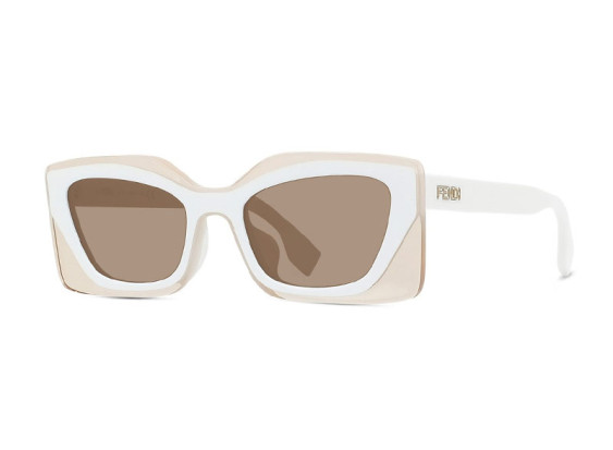 Fendi FE40034U 21E Transparent Sand Base and White/Brown