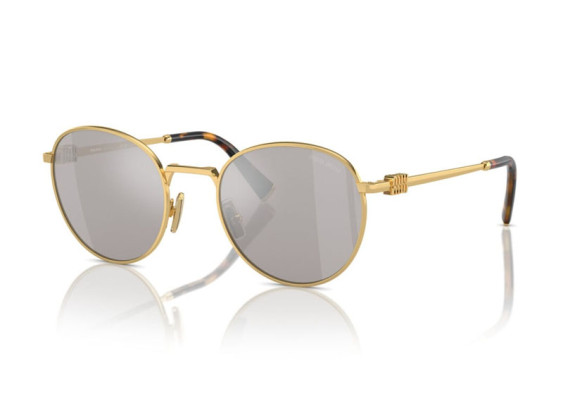 Miu Miu MU55ZS 5AK07F Gold/Light Grey Silver Mirror