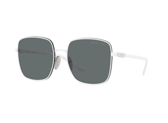 Prada PR55YS 4615Z1 White Dark/Grey Polarized