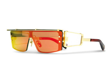Balmain WONDER BOY III BPS-127C Gold/Red Swirl/Dark Brown Red Mirror AR