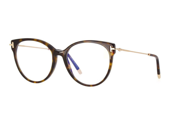 Tom Ford FT5770-B 052 Dark Havana/Clear Blue Light Block 54mm