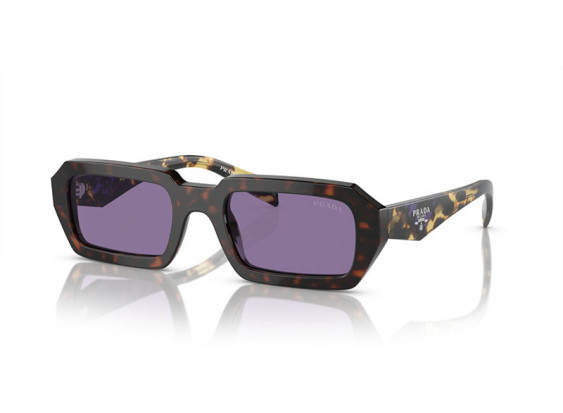 Prada PRA12S 17N50B Havana/Violet Mirror Silver Internal