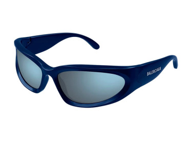 Balenciaga BB0157S 009 Blue/Blue Mirror
