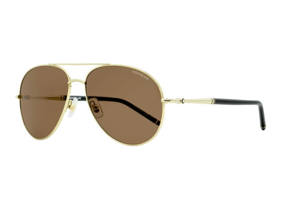 Montblanc MB0068S 001 Gold/Black/Brown