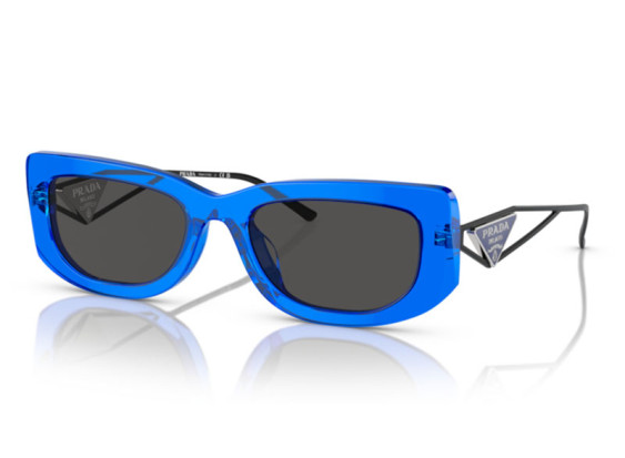 Prada PR14YS 18M5S0 Crystal Electric Blue/Dark Grey