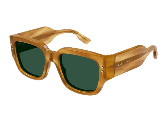 Gucci GG1261S 004 Flamed Honey Havana/Green