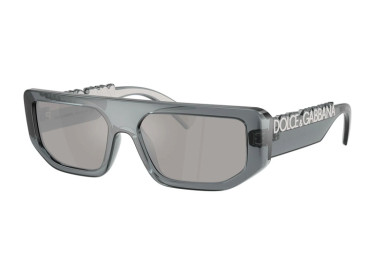 Dolce & Gabbana DG6203 32556G Transparent Dark Grey/Light Grey Mirror Black