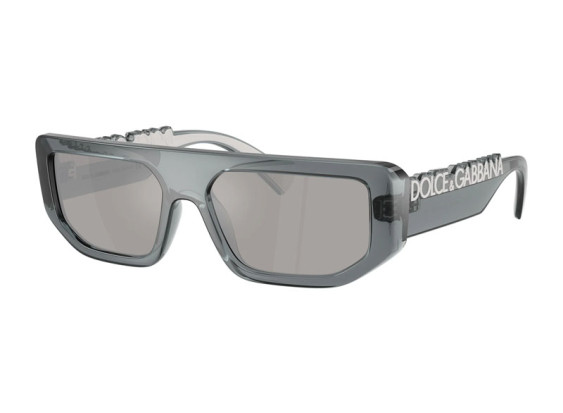 Dolce & Gabbana DG6203 32556G Transparent Dark Grey/Light Grey Mirror Black