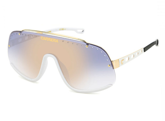 Carrera FLAGLAB 16 KY2 1V White/Gold/Blue Gradient Gold Mirror