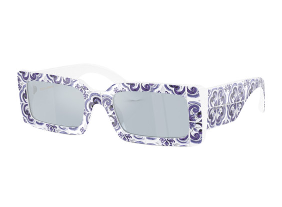 Dolce & Gabbana DG4416 345155 Blue Maiolica On White/Light Blue Silver Mirror