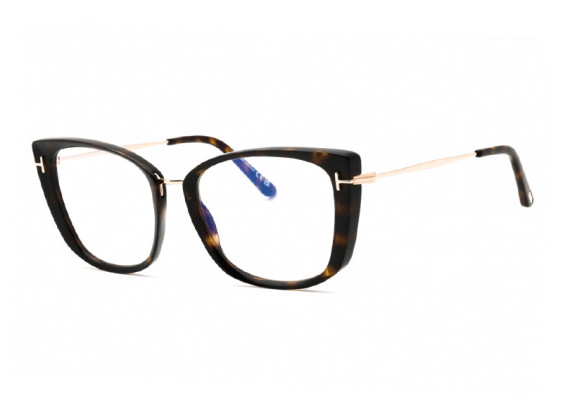 Tom Ford FT5816-B 052 Dark Havana/Gold/Clear Blue Light Block 53mm