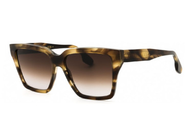 Victoria Beckham VB672S 321 Striped Khaki Havana/Smoke Gradient