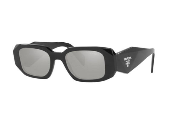 Prada PR17WS 1AB2B0 Black/Light Grey Mirror Silver