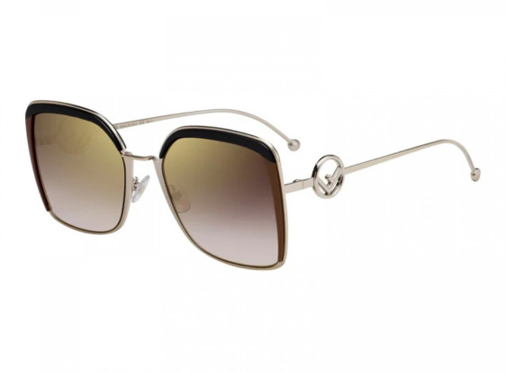 Fendi FF0294/S 09QJL Gold/Brown Gradient Mirror Lens