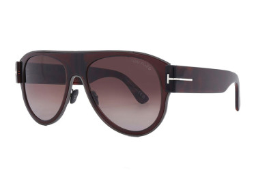 Tom Ford FT1074 48T Shiny Dark Brown/Gradient Bordeaux