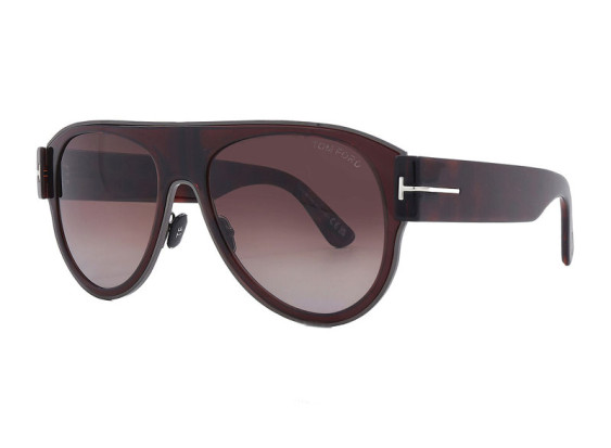 Tom Ford FT1074 48T Shiny Dark Brown/Gradient Bordeaux