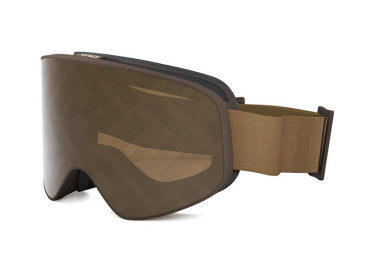 Fendi FE40152U SKI MASK 48G Matte Brown/Brown Pattern with FF Pattern Mirror