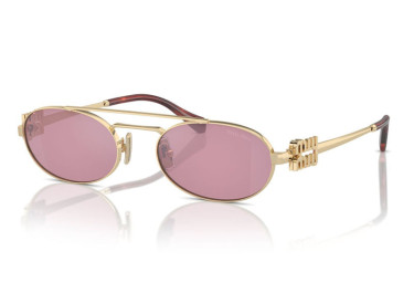 Miu Miu MU54ZS ZVN50D Pale Gold/Dark Pink Mirror Silver