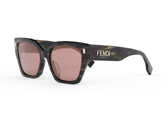 Fendi FE40070I 63S Shiny Grey Horn/Rose