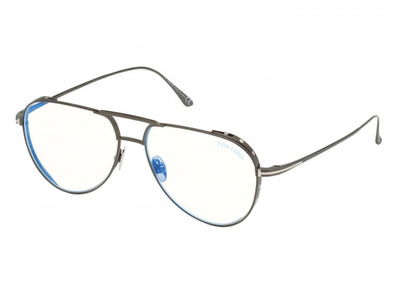 Tom Ford FT5658-B 008 Shiny Gunmetal Blue 58mm