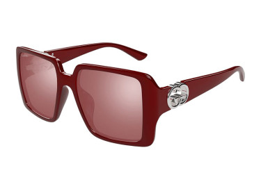 Gucci GG1692SA 005 Burgundy/Red with Silver Mirror