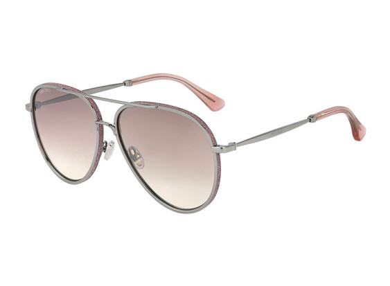 Jimmy Choo TRINY/S 0AVBNQ Silver/Pink/Brown Mirrored Gradient