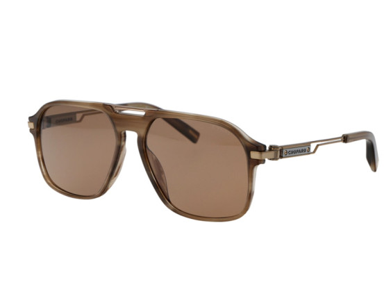 Chopard SCH347 6YHP Shiny Striped Brown/Brown Polarized