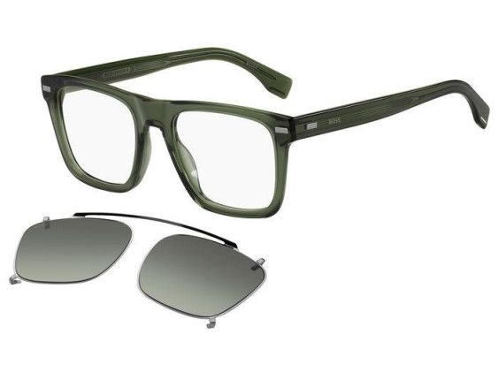 Hugo Boss BOSS 1445/CS 1ED/IB Crystal Green with Grey Clip-On/Grey Gradient Green