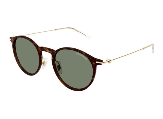Montblanc MB0097S 007 Havana/Gold/Green