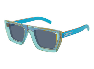 Gucci GG1723S 003 Transparent Neon Light Blue/Transparent Mandarin/Solid Blue
