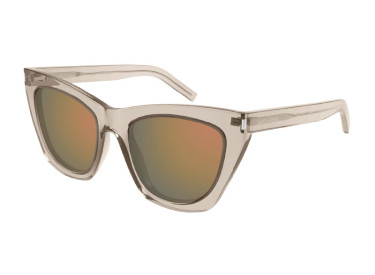 Saint Laurent SL214 KATE 023 Transparent Nude/Copper Mirror