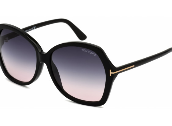 Tom Ford FT0328 01B Carola Shiny Black/Gradient Smoke