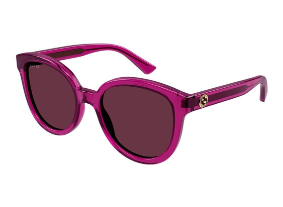 Gucci GG1315S 004 Transparent Fuchsia/Burgundy Mirror