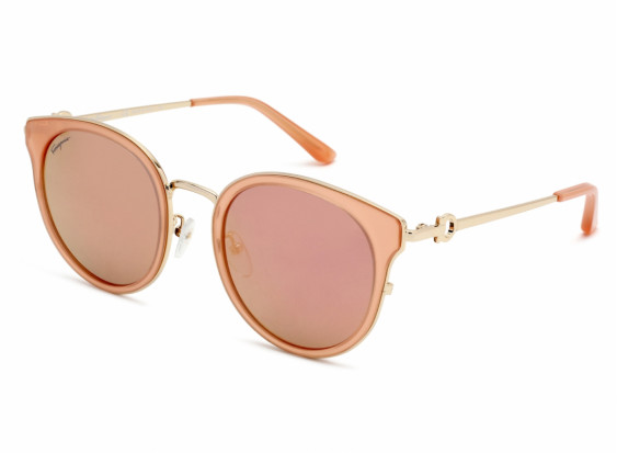 Salvatore Ferragamo SF899SK 670 Pink Nude/Gold / Brown Gradient
