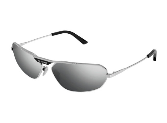 Balenciaga BB0245S 002 Silver/Silver Mirror