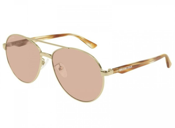 Balenciaga BB0019SK 003 Gold/Havana/Brown