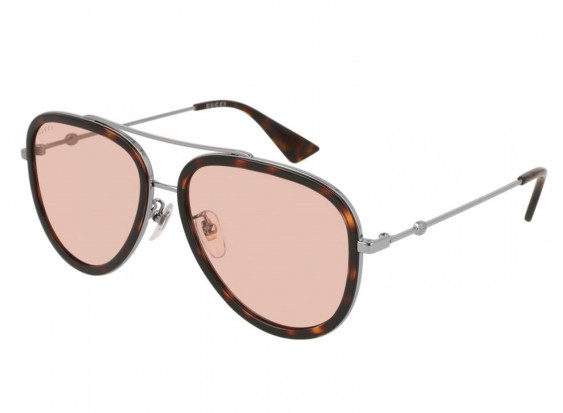 Gucci GG0062S 009 Ruthenium Havana/Pink
