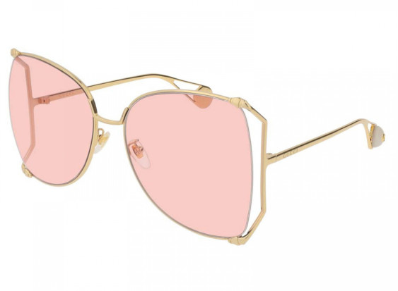 Gucci GG0252S 004 Gold/Pink