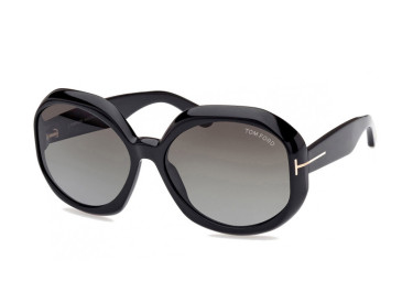Tom Ford FT1011 01B Shiny Black/Gradient Smoke