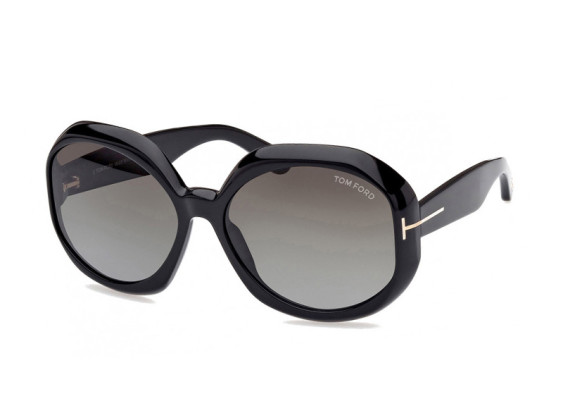 Tom Ford FT1011 01B Shiny Black/Gradient Smoke