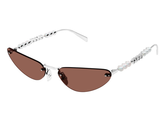 Gucci GG1920S 002 Shiny Silver with Pearl/Brown