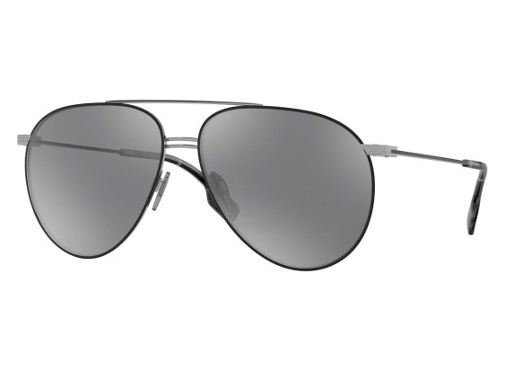 Burberry BE3108 12956G Gunmetal/Matte Black / Grey Silver Mirror
