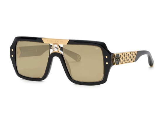 Philipp Plein SPP079 700G Black/Brown Gold Mirror