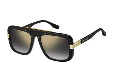 Marc Jacobs MARC 670/S 0807 FQ Shiny Black/Grey Gradient Gold Mirror