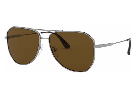 Prada PR63XS 5AV01D Gunmetal/Brown Polarized 58mm