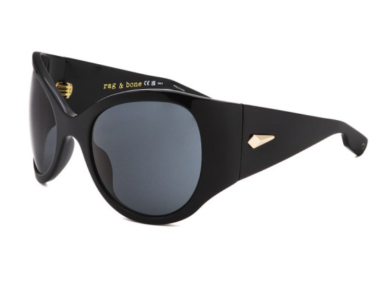 Rag & Bone RNB6004/S 0807 IR Shiny Black/Smoke