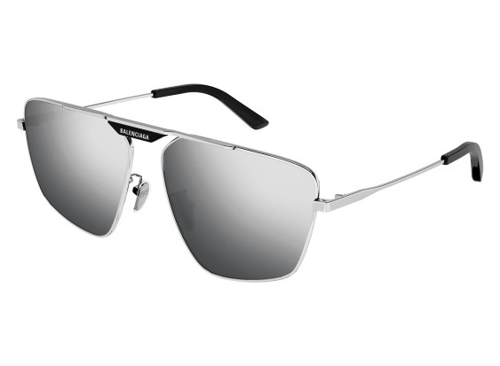 Balenciaga BB0246SA 002 Silver/Silver Mirror Double
