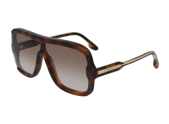 Victoria Beckham VB609S 215 Dark Havana/Gold/Brown Gradient